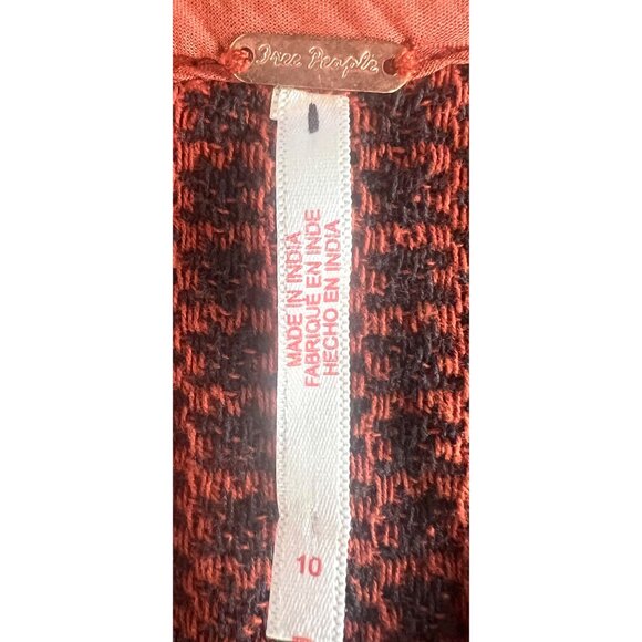 Free People Mod Mini Romper Playsuit Red & Black Sleeveless Women’s Size 10 - Picture 6 of 15